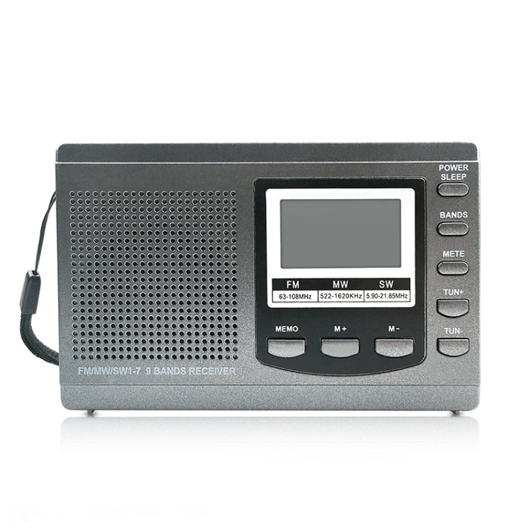 HRD-310 Portable FM AM SW Full Band Digital Demodulation Radio (Grey) - Consumer Electronics by buy2fix | Online Shopping UK | buy2fix