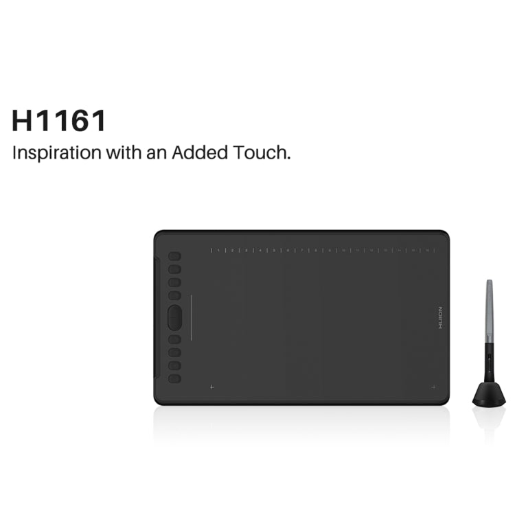 HUION H1161 5080 LPI Touch Strip Art Drawing Tablet for Fun, with Battery-free Pen & Pen Holder -  by HUION | Online Shopping UK | buy2fix