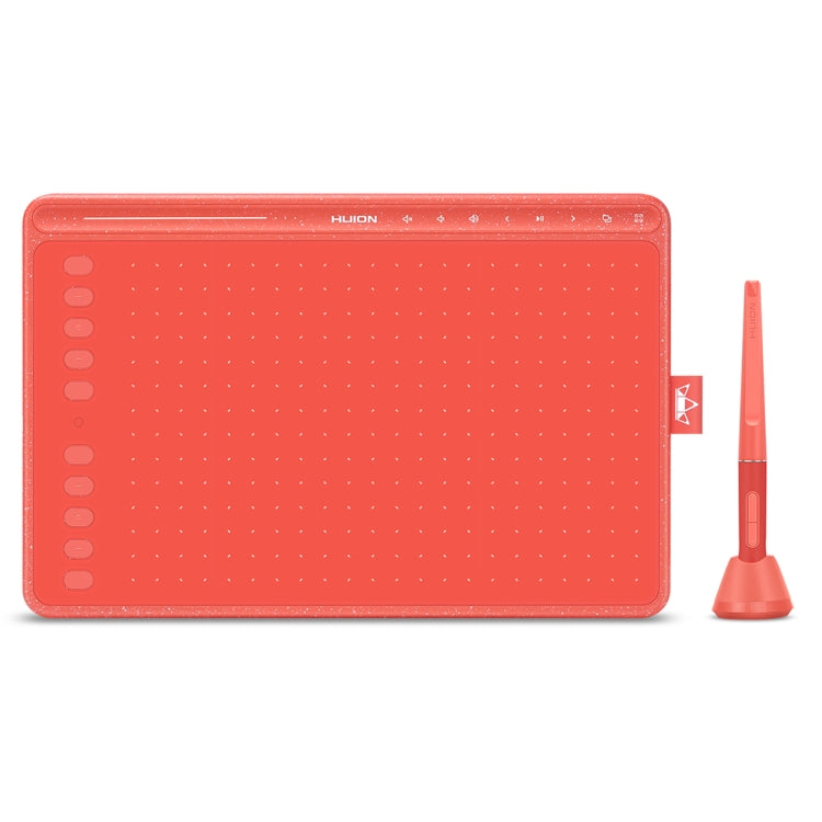 HUION HS611 5080 LPI Touch Strip Art Drawing Tablet for Fun, with Battery-free Pen & Pen Holder (Red) - Consumer Electronics by HUION | Online Shopping UK | buy2fix