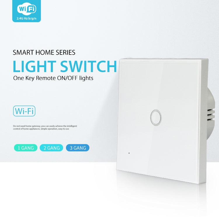 NEO NAS-SC01W Wireless WiFi EU Smart Light Control Switch 1Gang - Consumer Electronics by NEO | Online Shopping UK | buy2fix