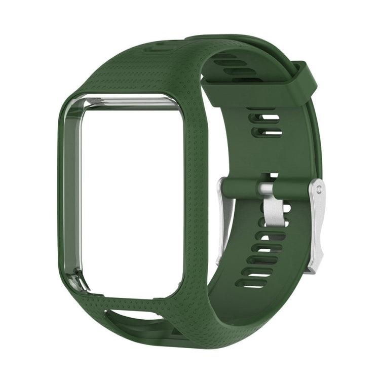 Silicone Sport Watch Band for Tomtom Runner 2/3 Series (Army Green) - Smart Wear by buy2fix | Online Shopping UK | buy2fix
