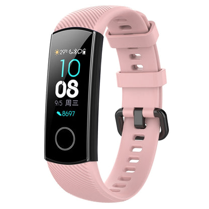 Smart Watch Silicone Watch Band for Huawei Honor Band 4 / Band 5(Pink) - Smart Wear by buy2fix | Online Shopping UK | buy2fix