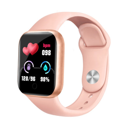 Y68 1.44 inch Smart Watch, Support Heart Rate Blood Pressure Blood Oxygen Monitoring (Pink) - Smart Wear by buy2fix | Online Shopping UK | buy2fix