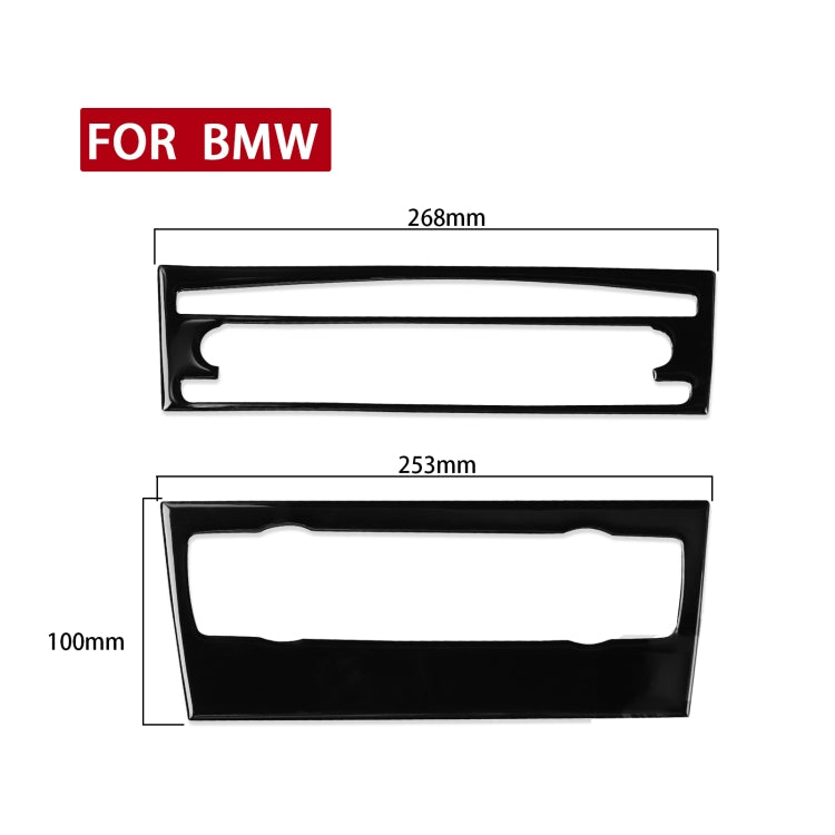 For BMW 3 Series E90/E92 2005-2012 2pcs Car Air Conditioner CD Control Panel Non-navigation without Holes Decorative Sticker, Left and Right Drive Universal - In Car by buy2fix | Online Shopping UK | buy2fix