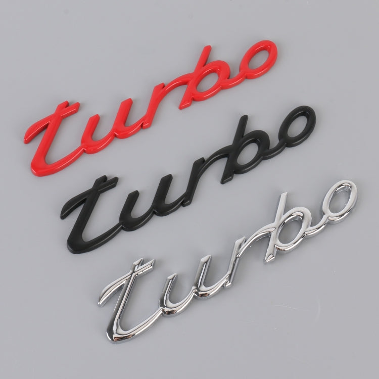 Car TURBO Personalized Aluminum Alloy Decorative Stickers, Size: 13x3x0.3cm (Red) - 3D Metal Sticker by buy2fix | Online Shopping UK | buy2fix