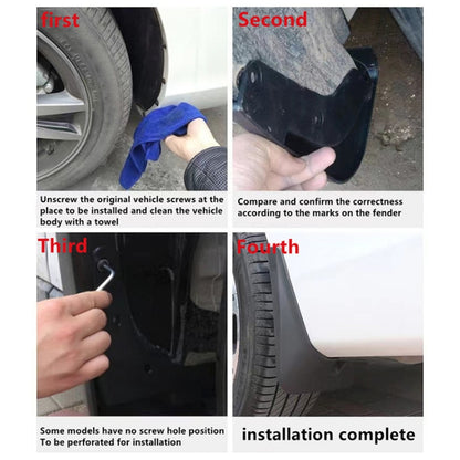 For Toyota Camry 2018-2021 4pcs/Set Car Auto Soft Plastic Splash Flaps Fender Guard - Mudguards by buy2fix | Online Shopping UK | buy2fix