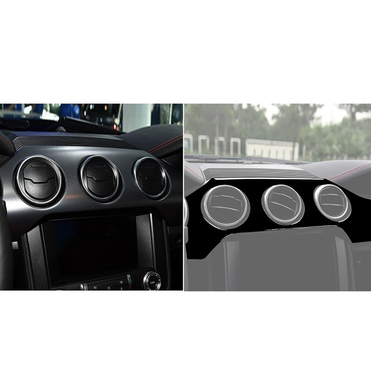 For Ford Mustang 2015-2020 Car Dashboard Panel Set Decorative Sticker, Left Drive (Black) - In Car by buy2fix | Online Shopping UK | buy2fix