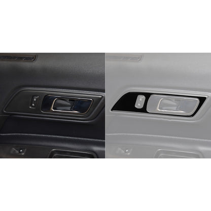 For Ford Mustang 2015-2020 Car Door Handle Panel Decorative Sticker, Left Drive (Black) - In Car by buy2fix | Online Shopping UK | buy2fix
