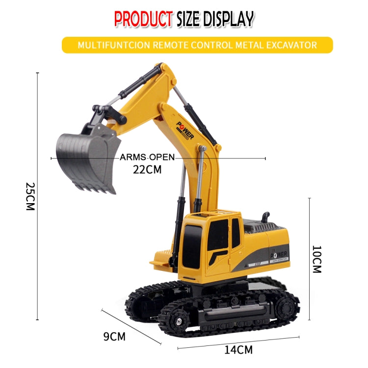258-1 5 Channel 2.4G 1/24RC Remote-controlled Engineering Plastic Excavator Charging RC Car - RC Cars by buy2fix | Online Shopping UK | buy2fix
