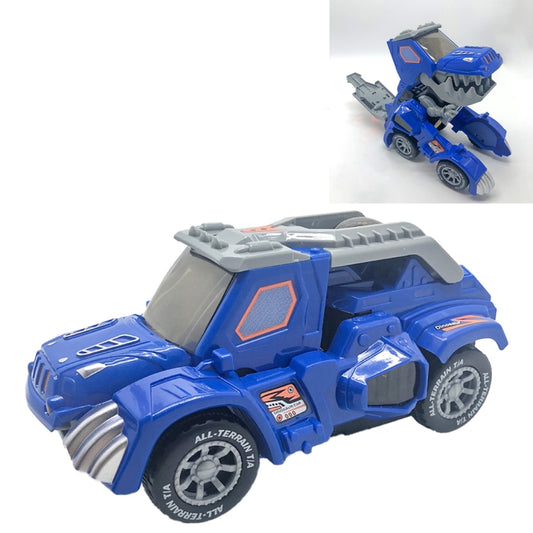 HG-882 Electric Dinosaur Deformation Car Toy Universal Light Music Toy (Blue) - Music Toys by buy2fix | Online Shopping UK | buy2fix