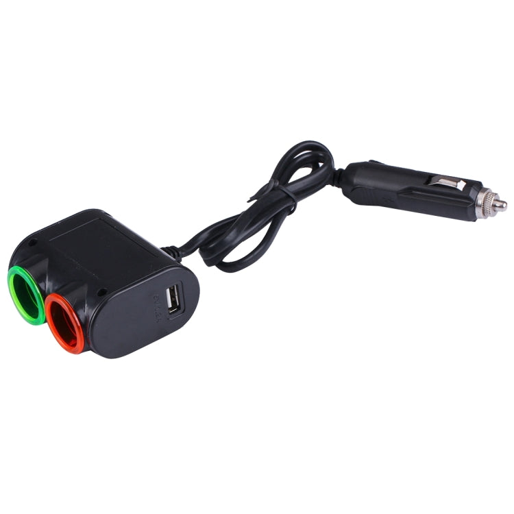 Olesson Streamlined Design 1.2A USB Car Cigarette Lighter Socket Car Charger with Color LED Light - Cigar Socket by buy2fix | Online Shopping UK | buy2fix