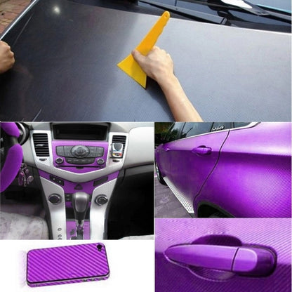 Car Decorative 3D Carbon Fiber PVC Sticker, Size: 152cm x 50cm(Purple) - Auto Film by buy2fix | Online Shopping UK | buy2fix