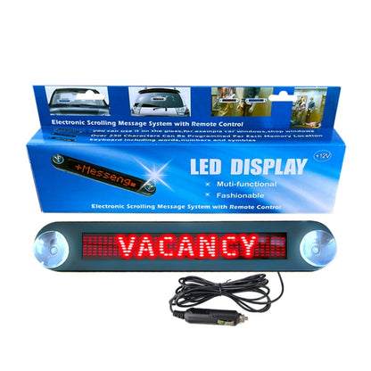DC 12V Car LED Programmable Showcase Message Sign Scrolling Display Lighting Board with Remote Control(Green Light) - In Car by buy2fix | Online Shopping UK | buy2fix
