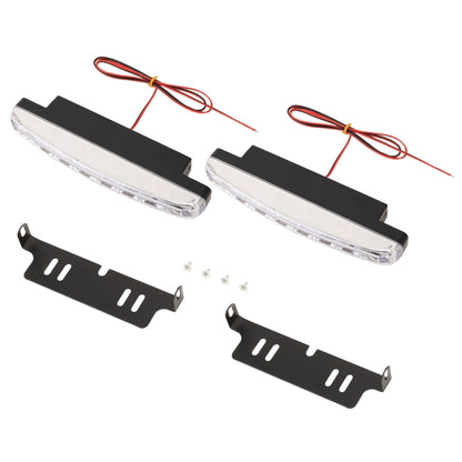 1 Pair DC9-16V 2W 120LM 7000K 8 SMD-5050-LEDs Circular Car DRL&Turn Light - Running Lights by buy2fix | Online Shopping UK | buy2fix