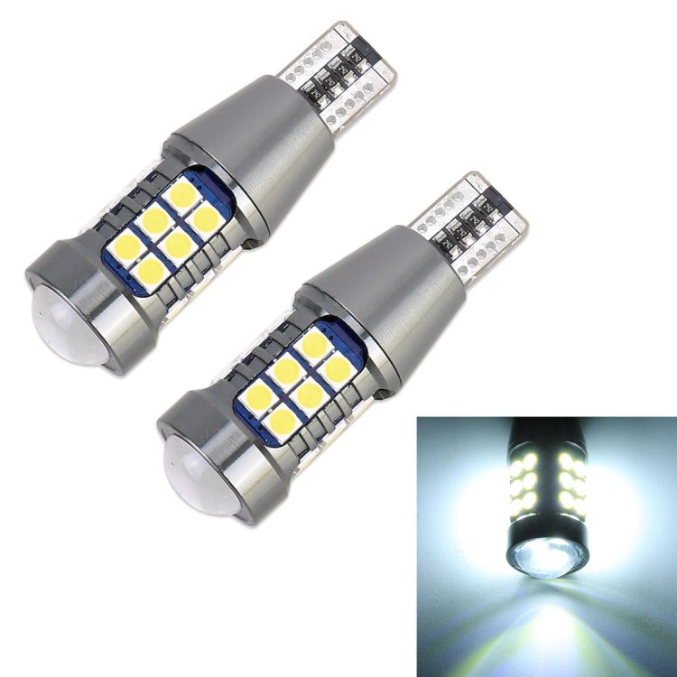 2 PCS T15 DC9-16V / 7.5W / 6000K / 600LM Car Auto Reversing Lights 27LEDs SMD-3030 Lamps - Brake Lights by buy2fix | Online Shopping UK | buy2fix