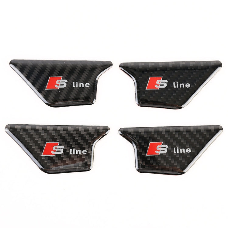 4 PCS Car Carbon Fiber Inner Door Wrist Decorative Panel for Audi A3 - In Car by buy2fix | Online Shopping UK | buy2fix