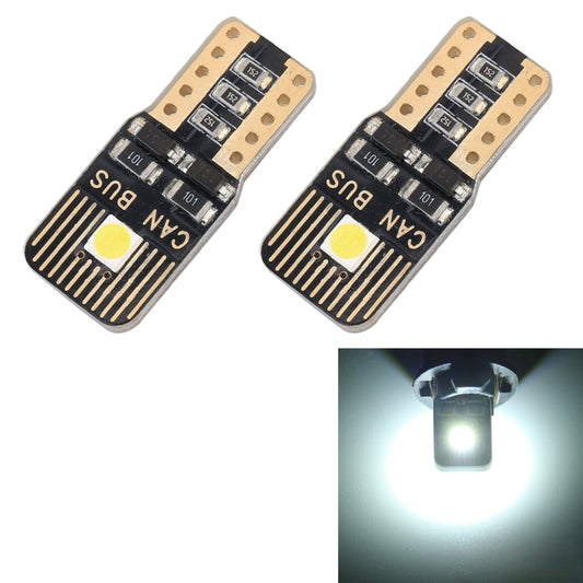 2 PCS T10 / W5W / 168 / 194 DC12V / 1.3W / 6000K / 110LM 2LEDs SMD-3030 Car Clearance Light, with Decoder (White Blue) - Clearance Lights by buy2fix | Online Shopping UK | buy2fix