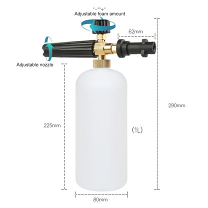 High Pressure Car Wash Foam Gun Soap Foamer Generator Water Sprayer Gun, 3/8 Quick-connect - Car Washer & Accessories by buy2fix | Online Shopping UK | buy2fix