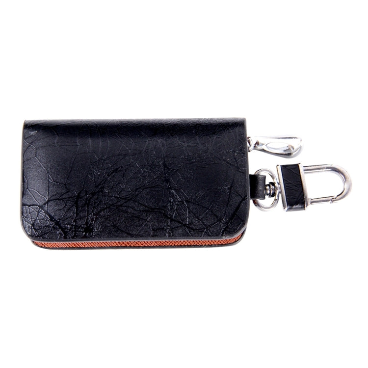 Universal Leather Roots Texture Waist Hanging Zipper Wallets Key Holder Bag (No Include Key)(Black) - Car Key Cases by buy2fix | Online Shopping UK | buy2fix