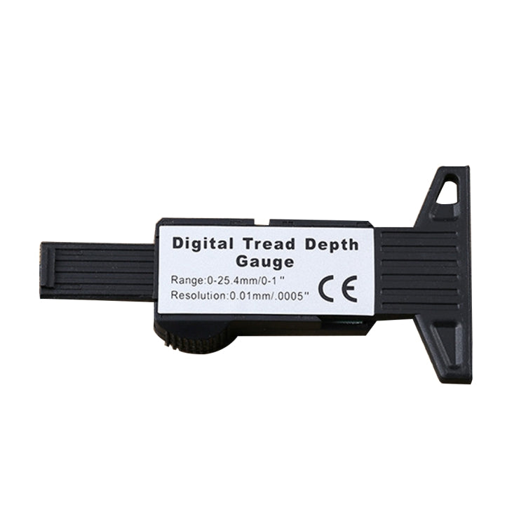 0-25mm Electronic Digital Tread Plan Refinding Rounds Refinding Outcome Exists Tread Tablets Type Gauge Depth Vernier Caliper Measuring Tools(Black) - In Car by buy2fix | Online Shopping UK | buy2fix