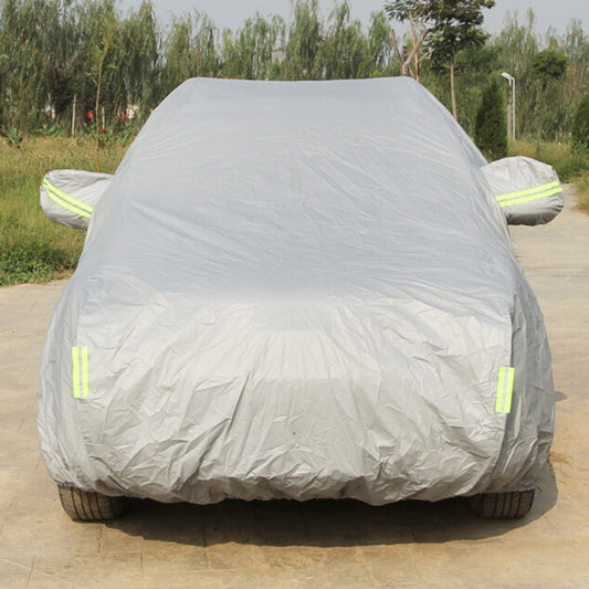 Oxford Cloth Anti-Dust Waterproof Sunproof Flame Retardant Breathable Indoor Outdoor Full Car Cover Sun UV Snow Dust Resistant Protection SUV Car Cover with Warning Strips, Fits Cars up to 4.8m(187 inch) in Length - PE Material by buy2fix | Online Shopping UK | buy2fix