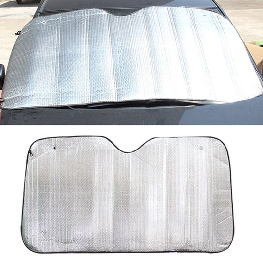 Silver Aluminum Foil Sun Shade Car Windshield Visor Cover Block Front Window Sunshade UV Protect, Size: 130 x 60cm - Aluminum Film PEVA by buy2fix | Online Shopping UK | buy2fix