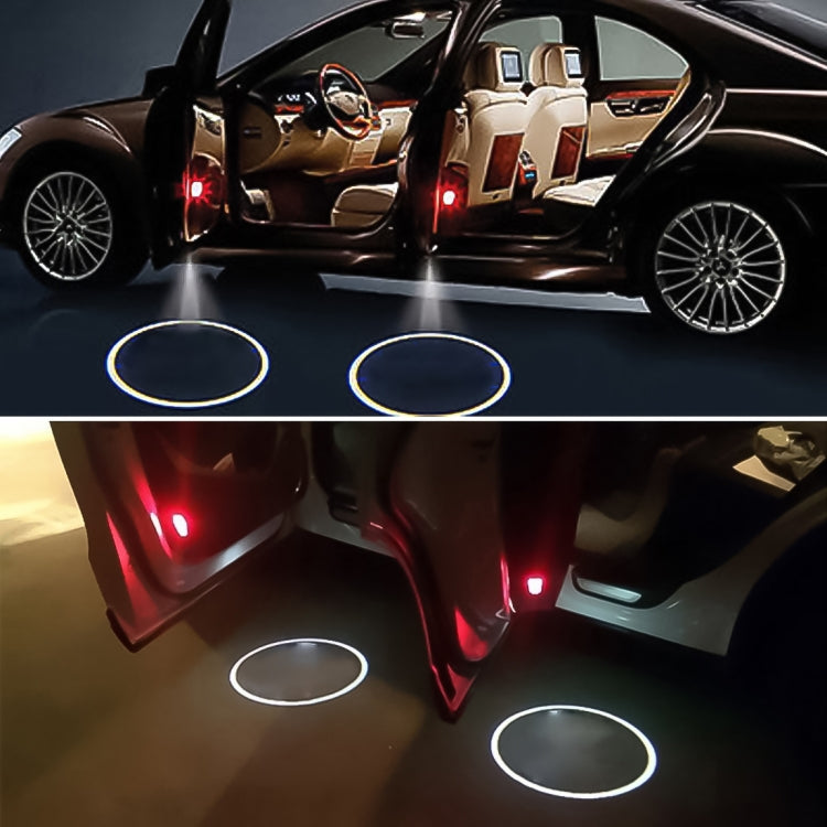 2 PCS LED Ghost Shadow Light Car Door LED Laser Welcome Decorative Lights Display Logo for Fiat Car Brand - Door Lights by buy2fix | Online Shopping UK | buy2fix