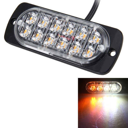 DC 12V-24V 2W 12LEDs SMD-2835 Lamps 17 Flash Patterns 3 Lines Car Flash Lamp Waterproof Car Truck Emergency Strobe Flash Warning Light, Cable Length: 90cm - Warning Lights by buy2fix | Online Shopping UK | buy2fix