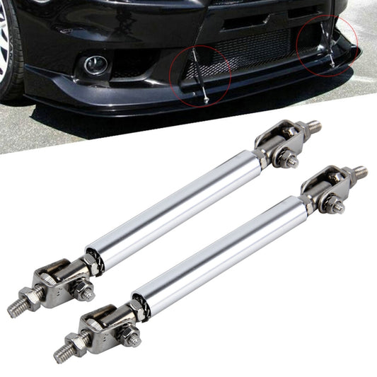 2 PCS Car Modification Large Surrounded By The Rod Telescopic Lever Front and Rear Bars Fixed Front Lip Back Shovel Adjustable Small Rod, Length: 20cm(Silver) - In Car by buy2fix | Online Shopping UK | buy2fix