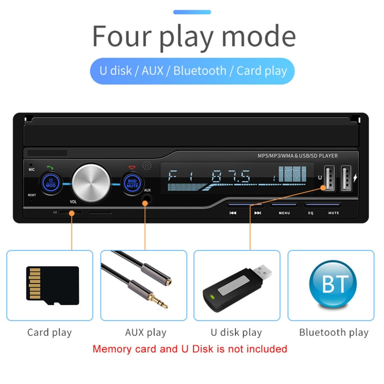 T100 7 inch HD Universal Car Radio Receiver MP5 Player, Support FM & AM & RDS & Bluetooth & Phone Link with Remote Control - Car MP3 & MP4 & MP5 by buy2fix | Online Shopping UK | buy2fix