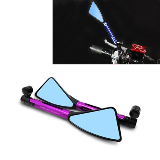 2 PCS Motorcycle Parts CNC Technology Aluminum Alloy Rearview Mirror Side Mirror(Purple) - Side Mirrors by buy2fix | Online Shopping UK | buy2fix