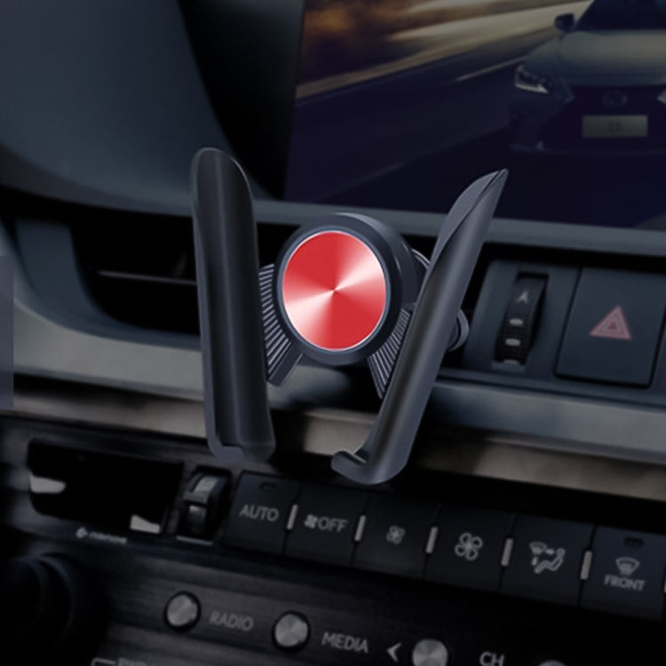 Universal Car Air Vent Mount Phone Holder Stand, Clip Width: 6-8.5cm, For iPhone, Galaxy, Sony, Lenovo, HTC, Huawei and other Smartphones (Red) - Car Holders by buy2fix | Online Shopping UK | buy2fix