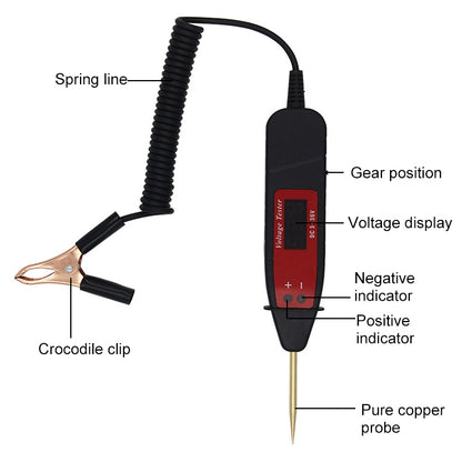 Car 2 in 1 Digital Display Diagnostic Tool Voltage Tester Circuit Detect - In Car by buy2fix | Online Shopping UK | buy2fix