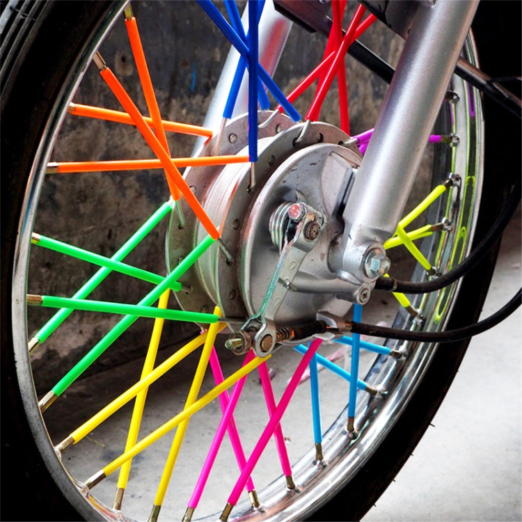 72 PCS 24cm Colorful Wheel Modified Spoke Skin Cover Wrap Kit for Pipe Motorcycle / Motocross / Bike - Ornamental Parts by buy2fix | Online Shopping UK | buy2fix