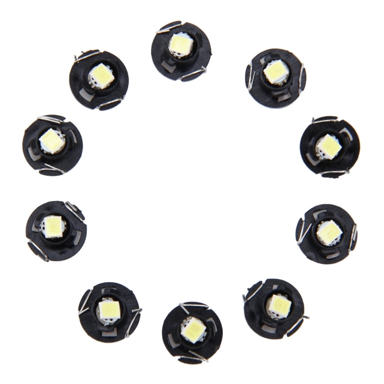 10 PCS 0.5W T4.2 Wedge Instrument Panel LED Light Dashboard Gauge Cluster Indicator Lamp Bulb(White Light) - Instrument Lights by buy2fix | Online Shopping UK | buy2fix