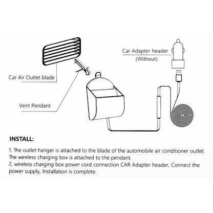 Multi-function Car Air Outlet Wireless Charger Storage Box - In Car by buy2fix | Online Shopping UK | buy2fix