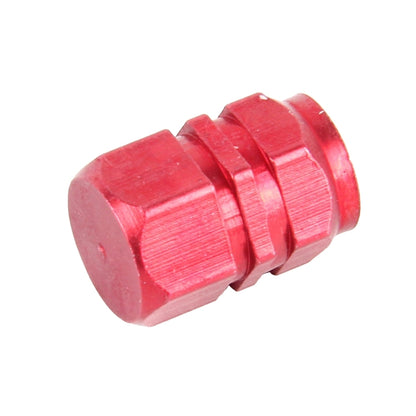 4PCS SA Metal Plated Hexagon Shape Universal Tire Valve Stem Cap(Red) - In Car by buy2fix | Online Shopping UK | buy2fix