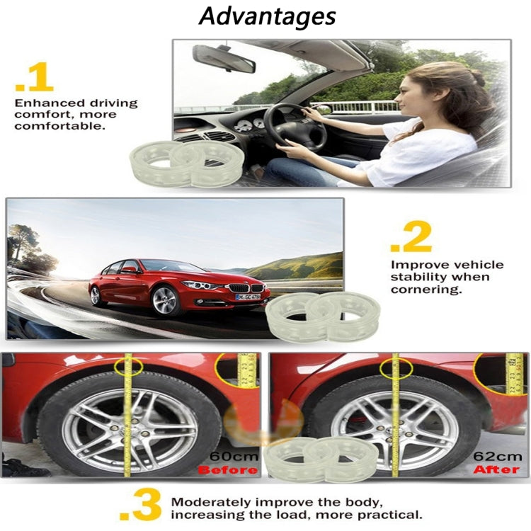 2 PCS Car Auto F Type Shock Absorber Spring Bumper Power Cushion Buffer, Spring Spacing: 13mm, Colloid Height: 36mm - In Car by buy2fix | Online Shopping UK | buy2fix