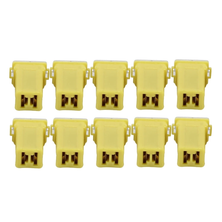 10 PCS Vehicle Car Plastic Shell Straight Female Terminal Push in Blade Cartridge PAL Fuse 60Amp 32V - In Car by buy2fix | Online Shopping UK | buy2fix