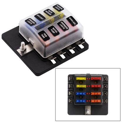 1 in 8 Out Fuse Box PC Terminal Block Fuse Holder Kits with LED Warning Indicator for Auto Car Truck Boat - In Car by buy2fix | Online Shopping UK | buy2fix