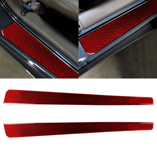 2 in 1 Car Carbon Fiber Threshold Sticker for Chevrolet Corvette C5 1998-2004, Left Drive(Red) - In Car by buy2fix | Online Shopping UK | buy2fix