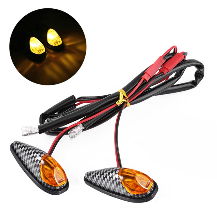 2pcs SL QGD Motorcycle 5W Turn Signal Light (Carbon Fiber Black) - In Car by buy2fix | Online Shopping UK | buy2fix