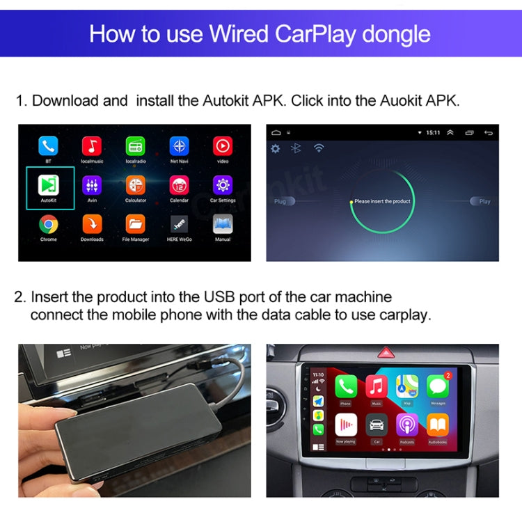 Car Navigation for Android / Apple Carplay Wireless Bluetooth Module Auto Smart Phone USB Carplay Adapter(Black) -  by buy2fix | Online Shopping UK | buy2fix