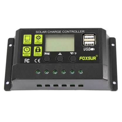 FOXSUR 20A Solar Charge Controller 12V / 24V Automatic Identification Controller - In Car by FOXSUR | Online Shopping UK | buy2fix