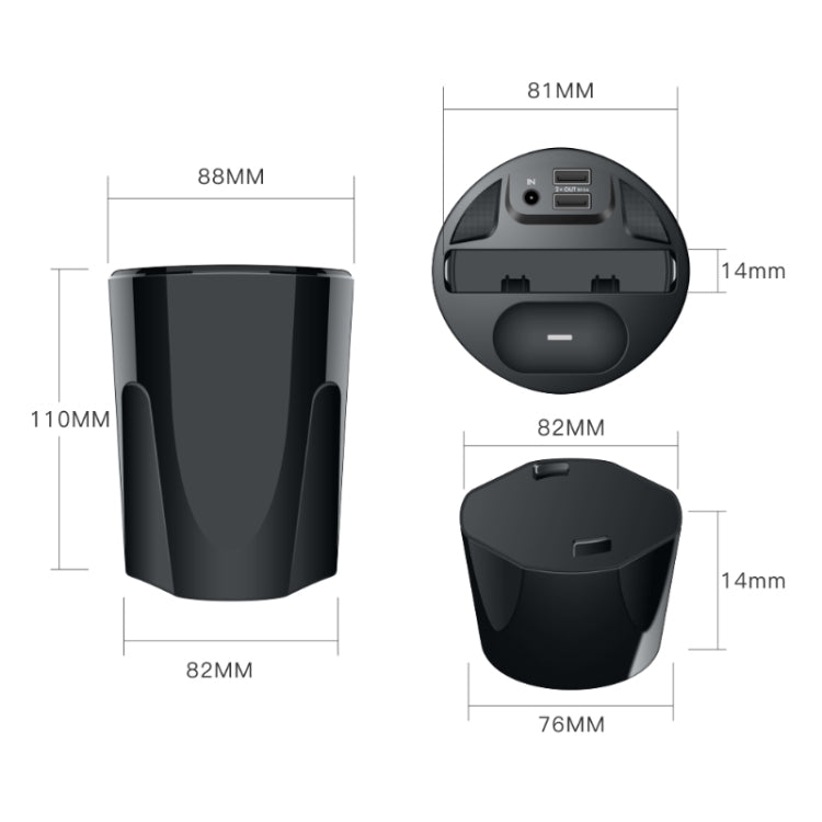 X9A Car QI Standard Charging Cup Wireless Fast Charger - In Car by buy2fix | Online Shopping UK | buy2fix