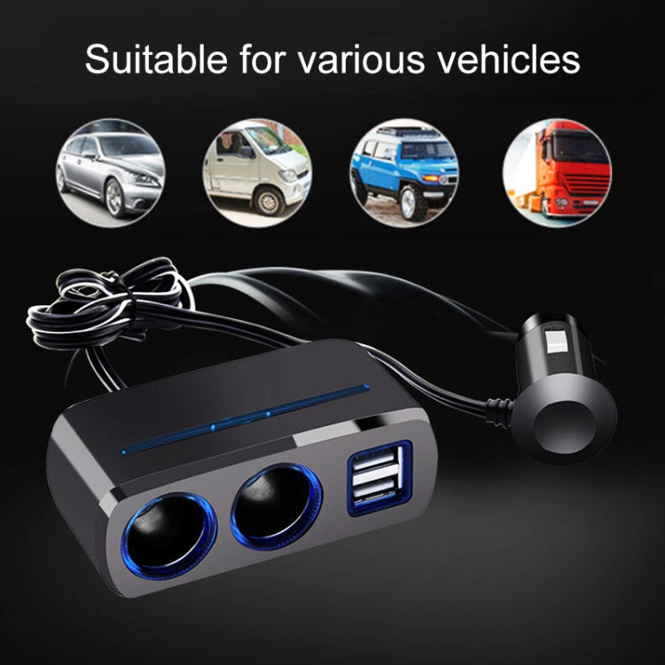 SHUNWEI SD-1928A 80W 3A Car 2 in 1 Dual USB Charger Cigarette Lighter - Cigar Socket by SHUNWEI | Online Shopping UK | buy2fix