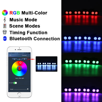 DC12-24V 18/27/36W 4 in 1 Dual-row RGB Mobile Phone Bluetooth APP Control Car Bottom Light / Chassis Light / Yacht Deck Light - In Car by buy2fix | Online Shopping UK | buy2fix