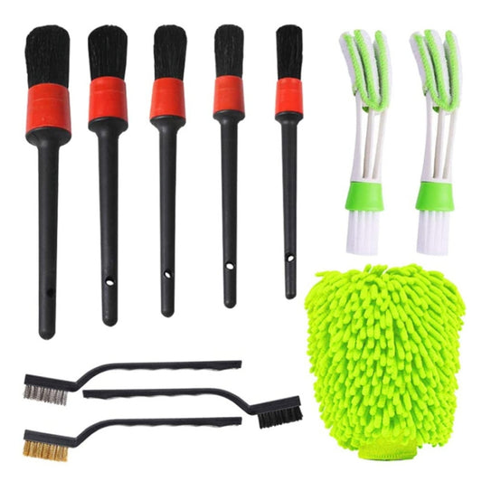 11 in 1 Car Wash Cleaning Brush Tools Set, Random Color Delivery - In Car by buy2fix | Online Shopping UK | buy2fix