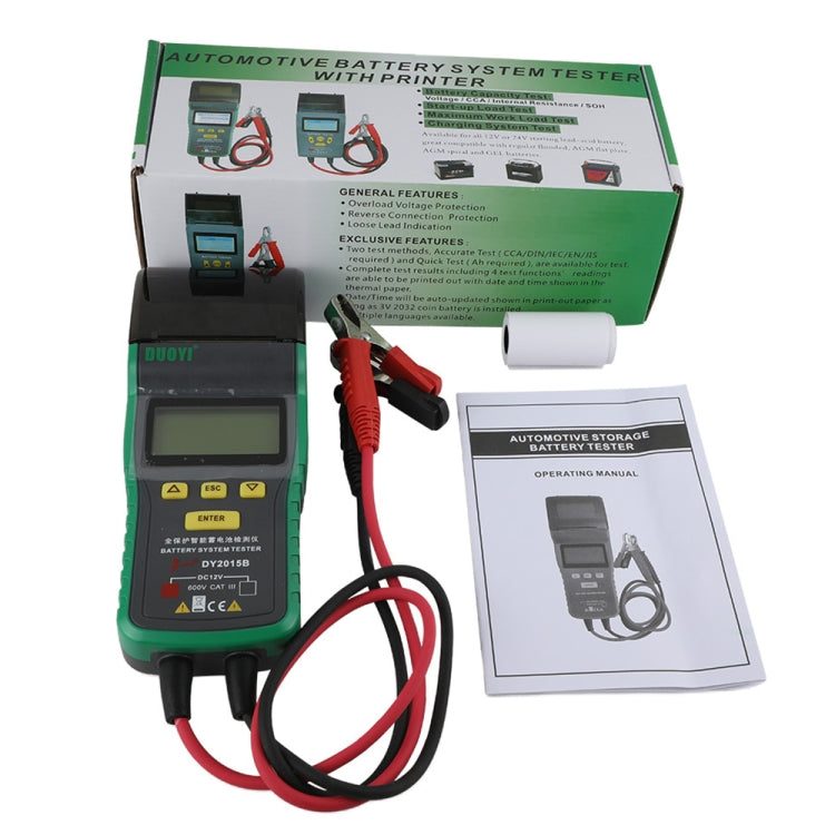 DUOYI DY2015B Car 12V Battery Tester - In Car by buy2fix | Online Shopping UK | buy2fix