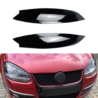 Car Headlight Eyebrow Decoration Sticker for Volkswagen Golf 5 (Black) - In Car by buy2fix | Online Shopping UK | buy2fix